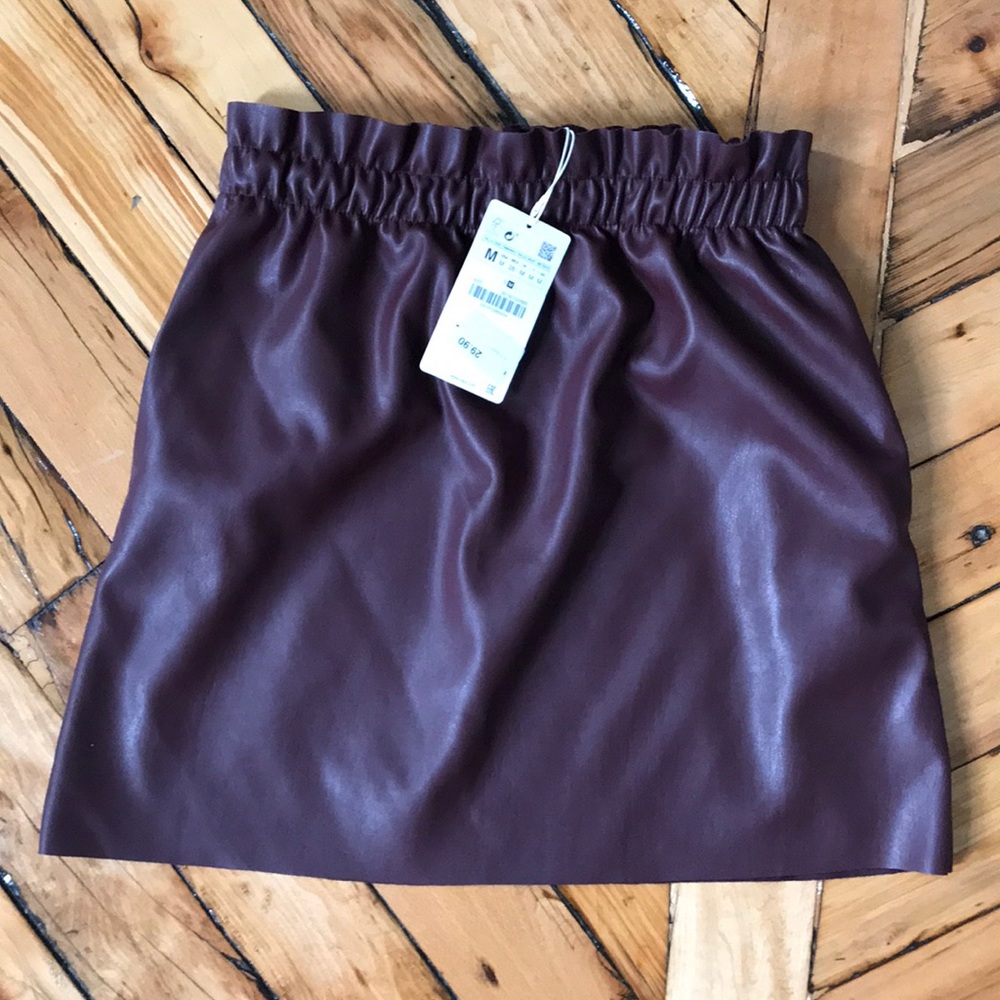 Zara faux leather skirt